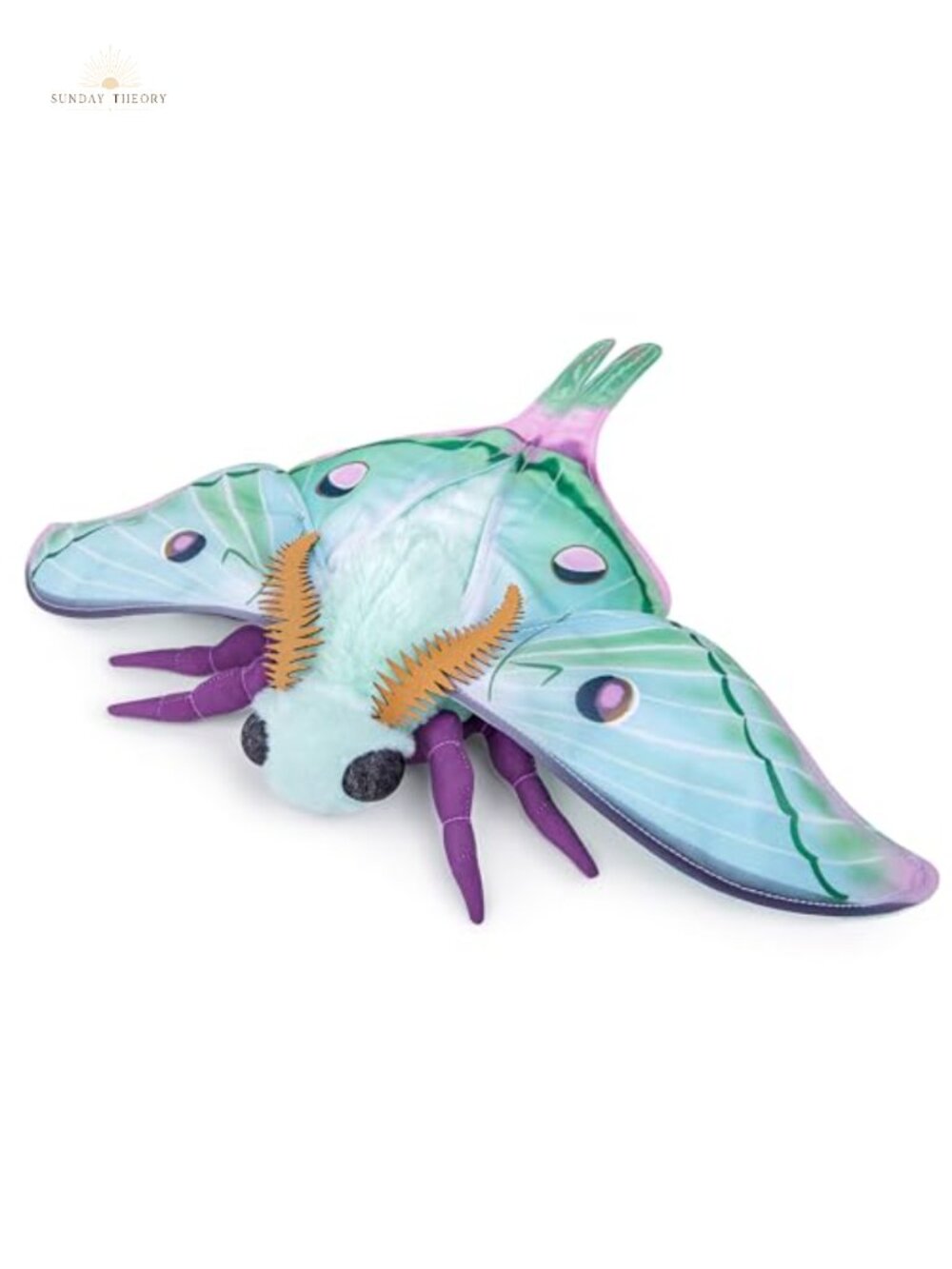Realistic Luna Moth Stuffed Animal 16 Inches Soft Plush Toy